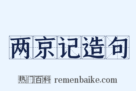 两京记造句是什么意思的图片
